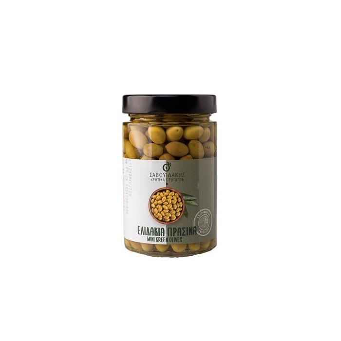 Mini Cretan green olives from Elidakia - Savouidakis - 220 gr