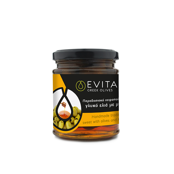 Confit d'olives vertes au miel - By Elena Greek Treasures - 270 gr