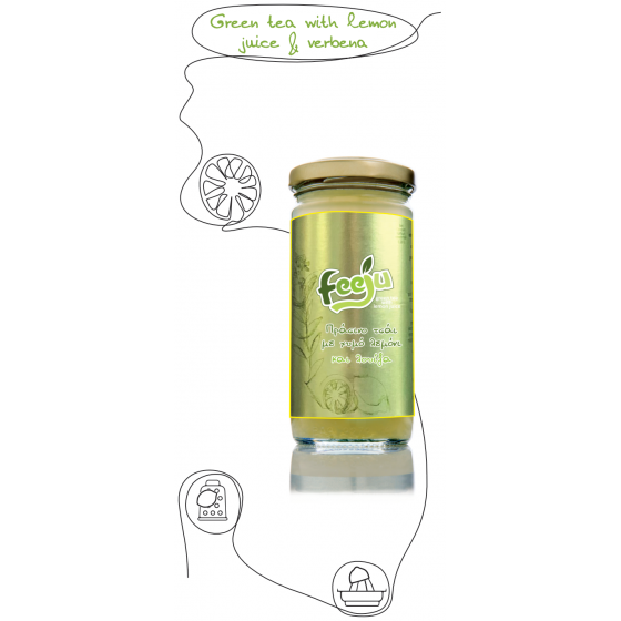 Iced green tea with lemon juice and verbena - Feeju - 250 ml