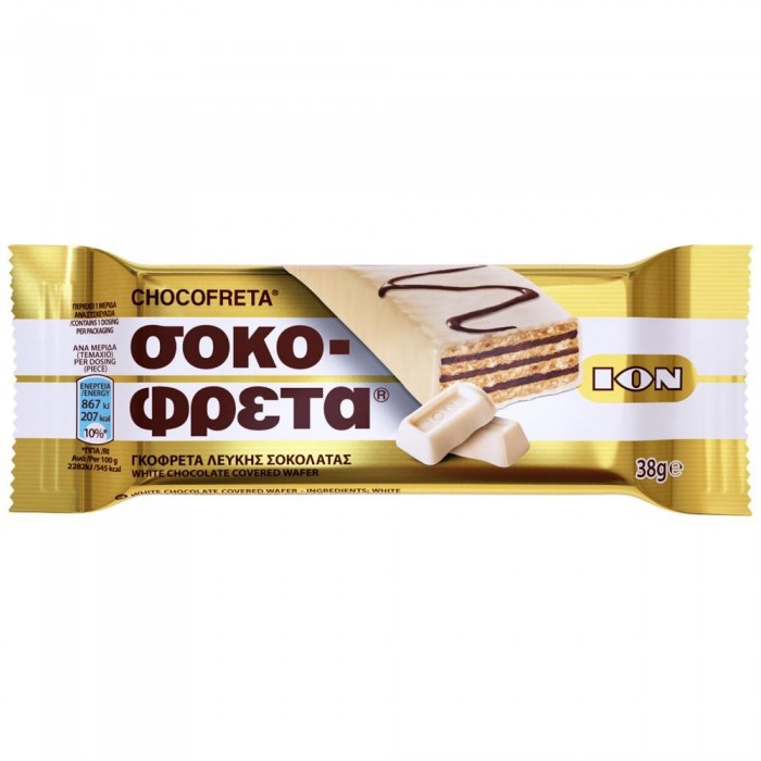Wafel van witte chocolade "chocofreta" - Ion - 38 gr