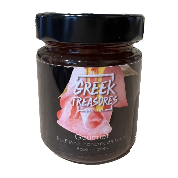 Geconfijte rozenblaadjes met honing - Door Elena Greek Treasures - 270 gr