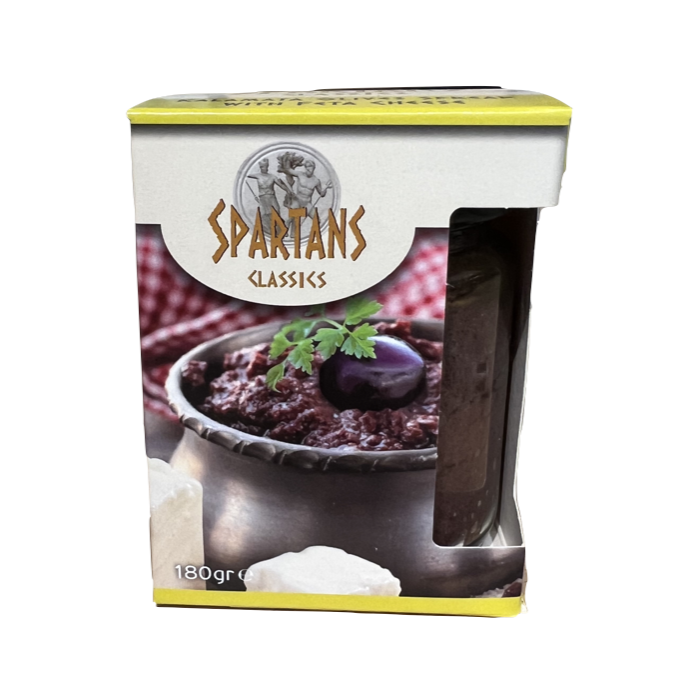 Tapenade van zwarte olijven uit Kalamata en feta - Spartanen - 180 gr