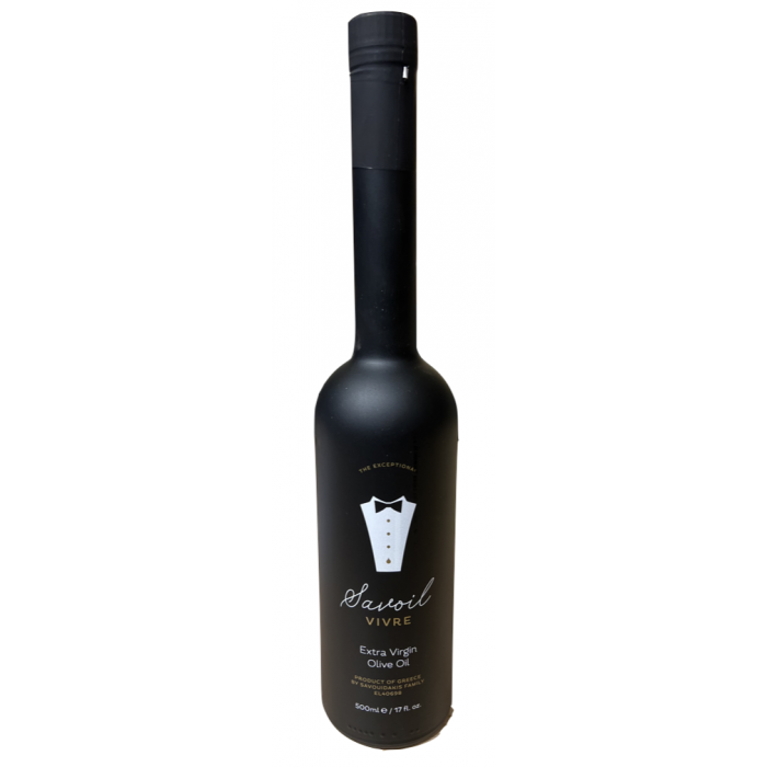 Premium extra virgin olive oil - Savouidakis - ceramic bottle - 0.5 L
