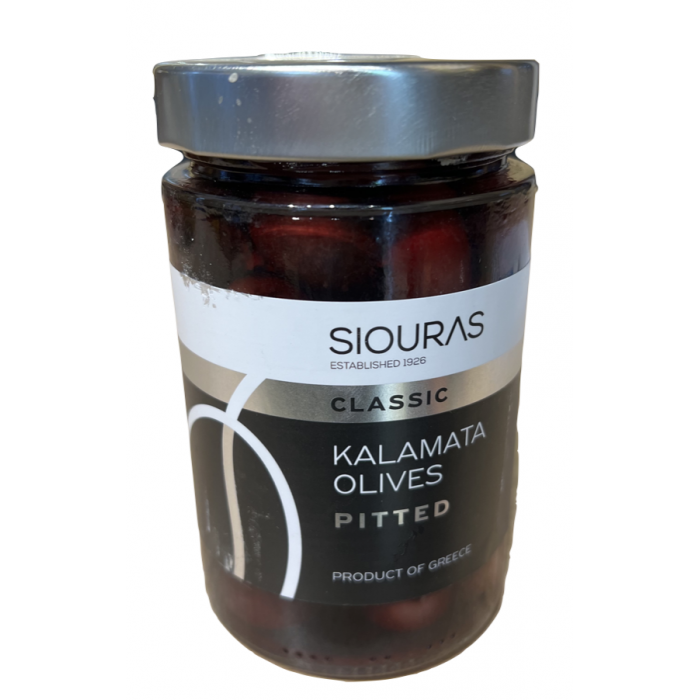 Zwarte Kalamata olijven zonder pit - Siouras - 370 gr