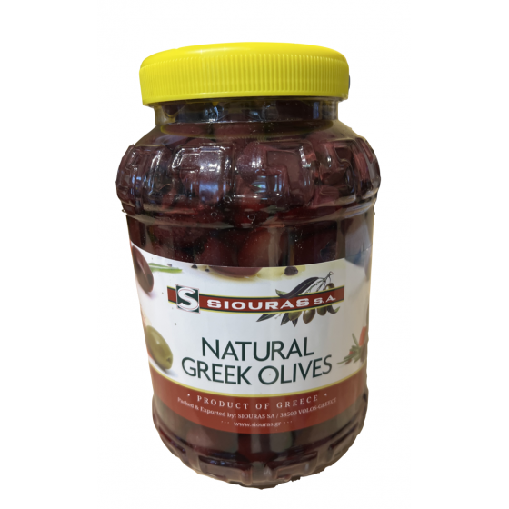 Pitted black jumbo kalamata olives - Siouras - 1 kg