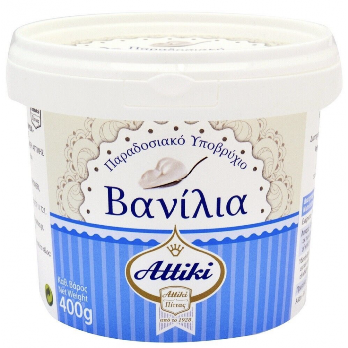 Crème sucrée à la vanille - Attiki - 400 gr