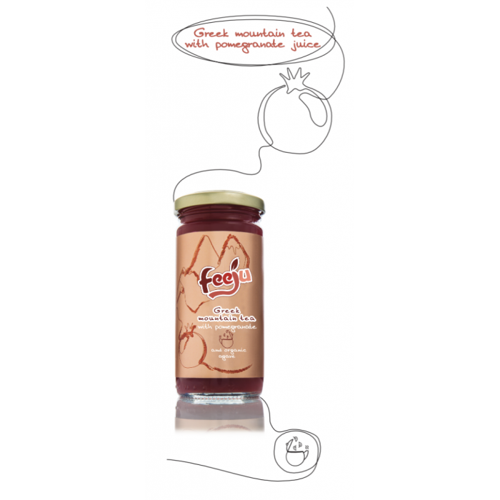 Mountain tea "tsai tou vounou" with pomegranate juice and organic agave - Feeju - 250 ml
