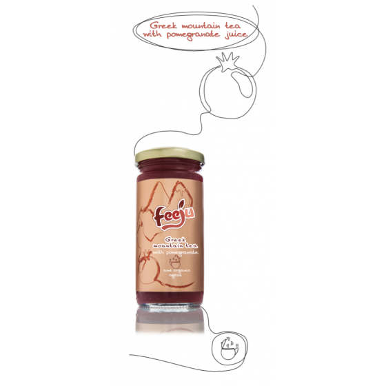 Bergthee "tsai tou vounou" met granaatappelsap en biologische agave - Feeju - 250 ml