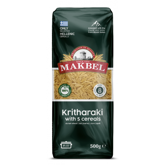 Pâtes grecques "kritharaki"  aux 5 céréales - Makvel - 500 gr