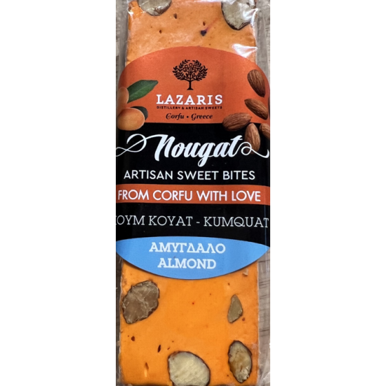 Nougat au kumquat et aux amandes - Lazaris Artisan - 50 gr