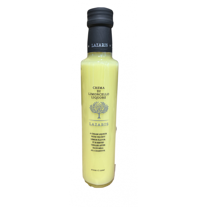 Limoncello liqueur cream 15° - Lazaris Artisan Distillery - 0.250 L