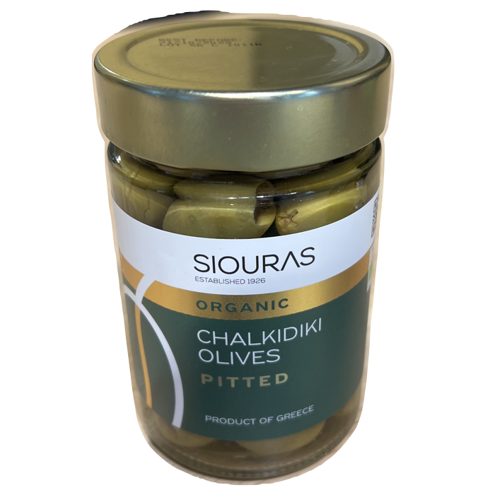 Pitted Chalkidiki green olives bio - Siouras - 200 gr