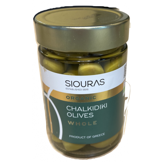 Chalkidiki green olives bio - Siouras - 370 gr