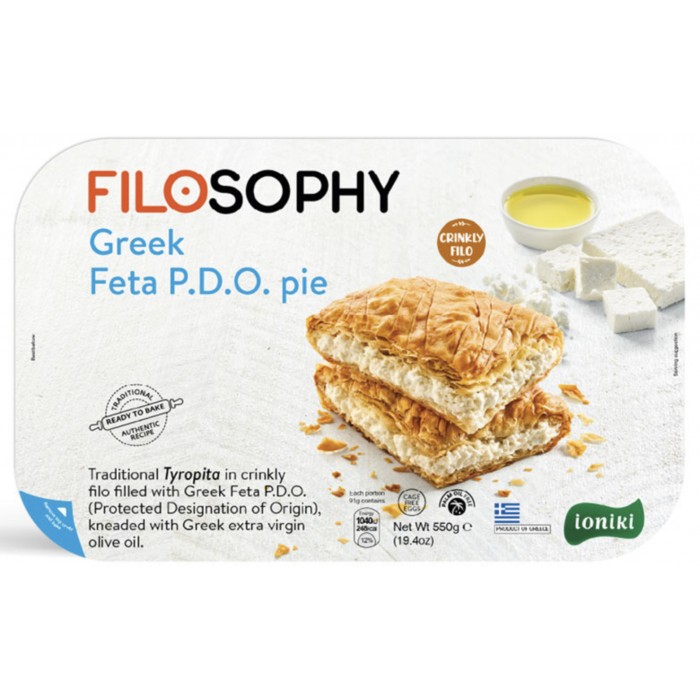 Crumpled puff pastry pita with feta PDO - Filosophy - 550 gr