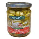 Knoflookteentjes gemarineerd in extra vierge olijfolie - Makedoniki Gi - 130 gr