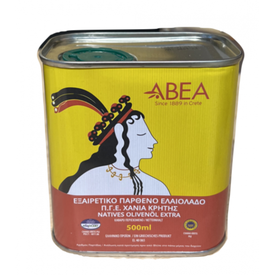Huile extra vierge crétoise - Abea - boite métallique  500 ml