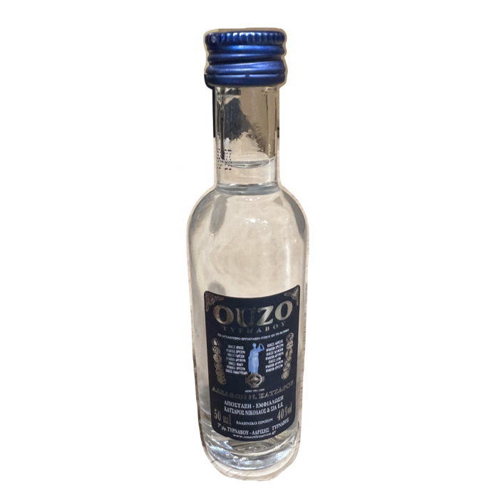 Ouzo van Tirnavos 40° - Katsaros Family - 48 p van 0,05 L