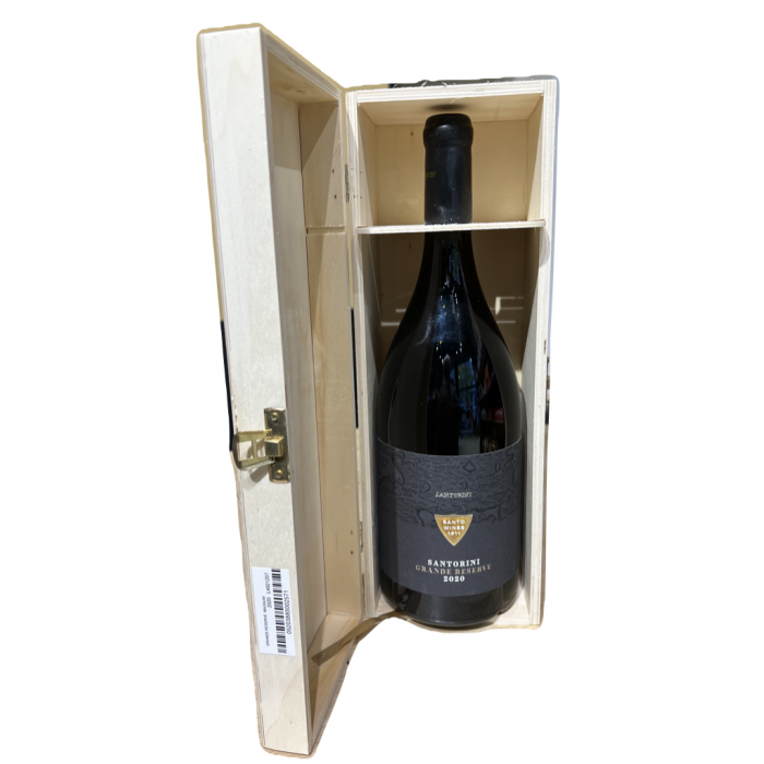 Santorini Assyrtiko grande réserve 2020 - Santo Wines - Coffret en bois magnum 1,5 L