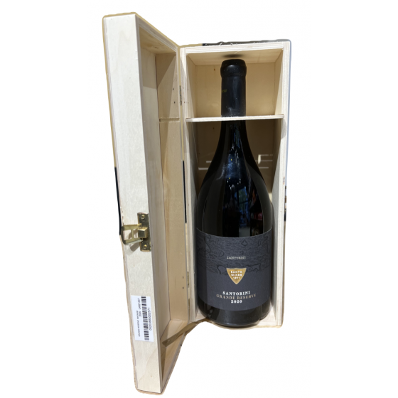Santorini Assyrtiko grande réserve 2020 - Santo Wines - Coffret en bois magnum 1,5 L