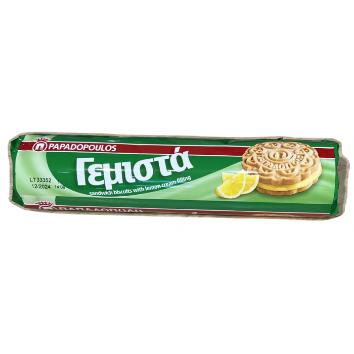 Biscuits filled with lemon "gemista" - Papadopoulos - 200 gr