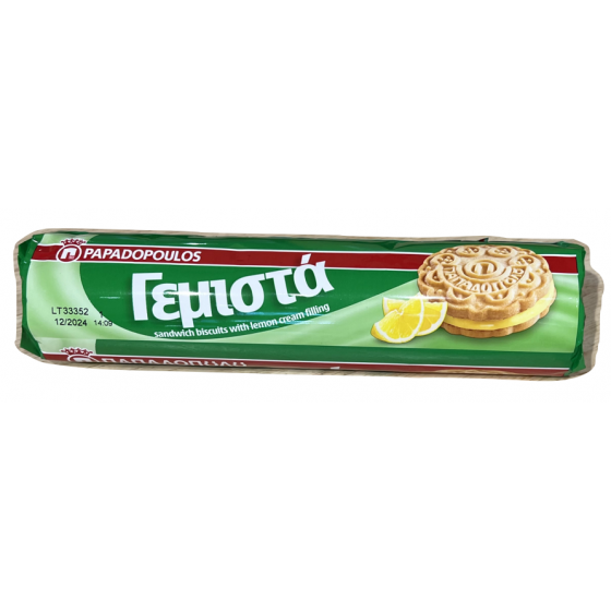 Biscuits gevuld met citroen "gemista" - Papadopoulos - 200 gr
