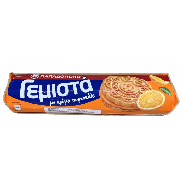 Biscuits gevuld met sinaasappel "gemista" - Papadopoulos - 200 gr