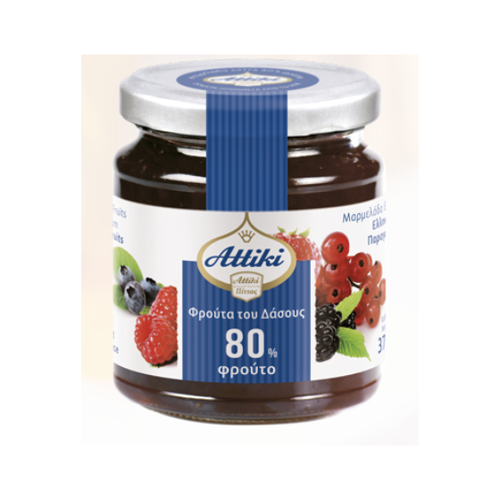 Confiture de fruits des bois 80 % de fruits - Attiki - 370 gr