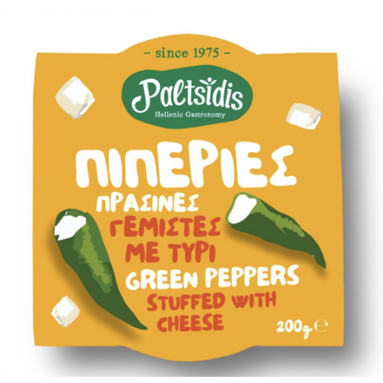 Green peppers stuffed with cheese - Paltsidis - 250 gr