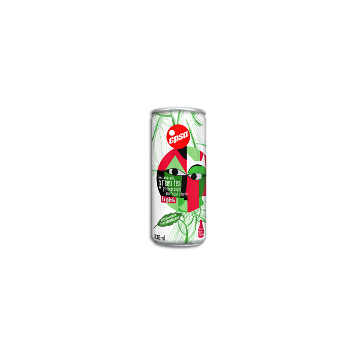 Groene thee light met aardbei en munt  - Epsa - 330 ml