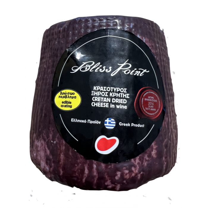 Blisspoint krasotyros fromage crétois au lait de brebis et chèvre au vin +-250gr