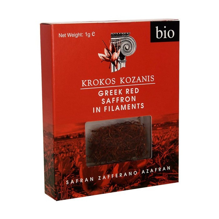 Organic "krokos kozani" Greek saffron - Sinkroko - 1 gr