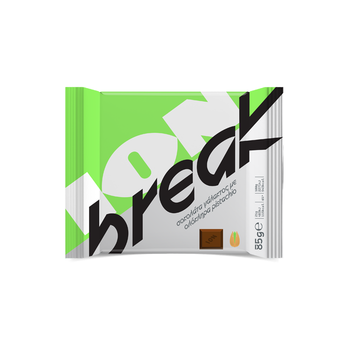 Milk chocolate with pistachios "break" - Ion - 85 gr