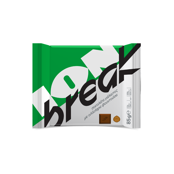 Milk chocolate with "break" hazelnuts - Ion - 85 gr