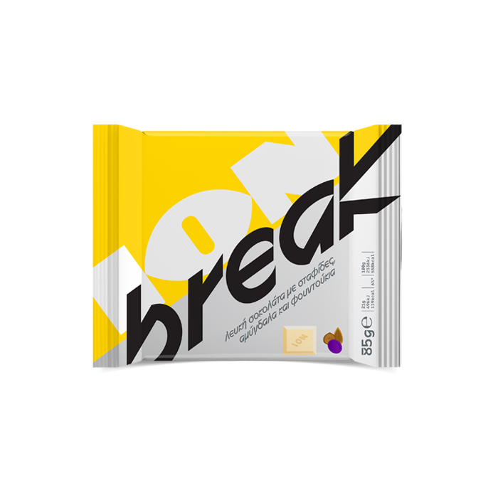 Milk chocolate with raisins, almond milks and hazelnuts "break" hazelnuts - Ion - 85 gr