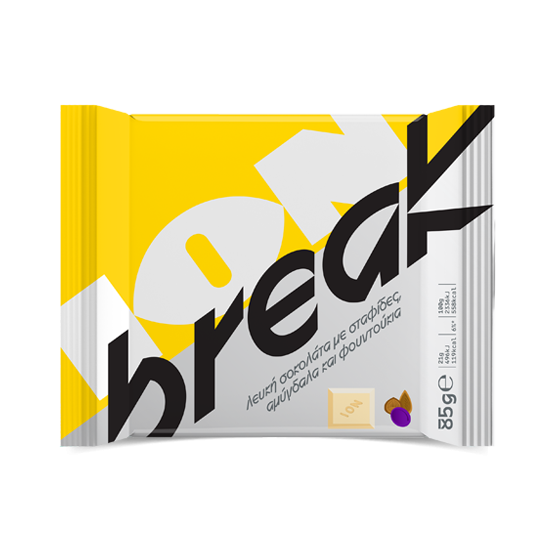 Melkchocolade met druiven, amandelmelk en hazelnoten "breek" hazelnoten - Ion - 85 gr