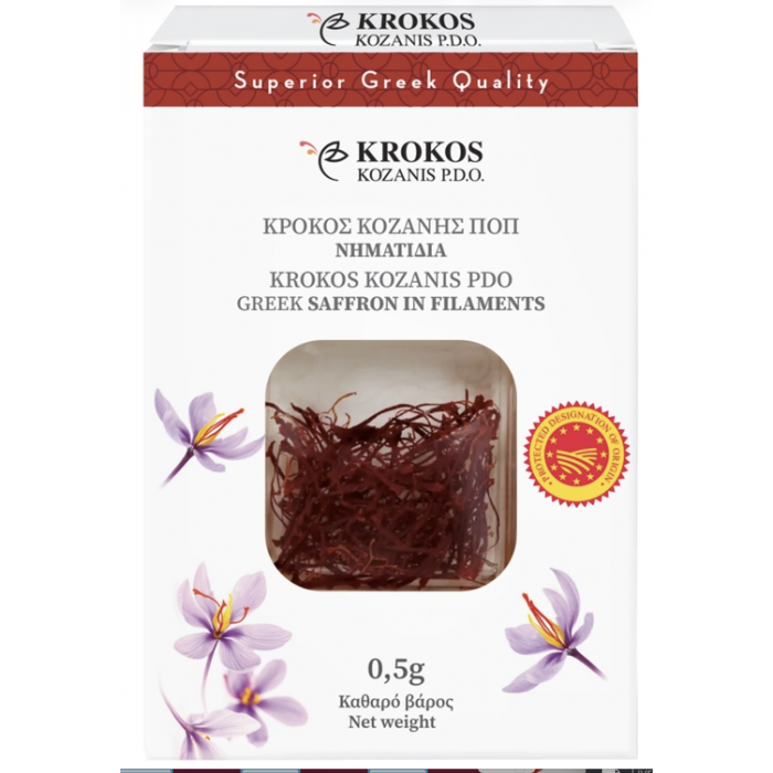 Organic "krokos kozani" Greek saffron - Sinkroko - 0,5 gr