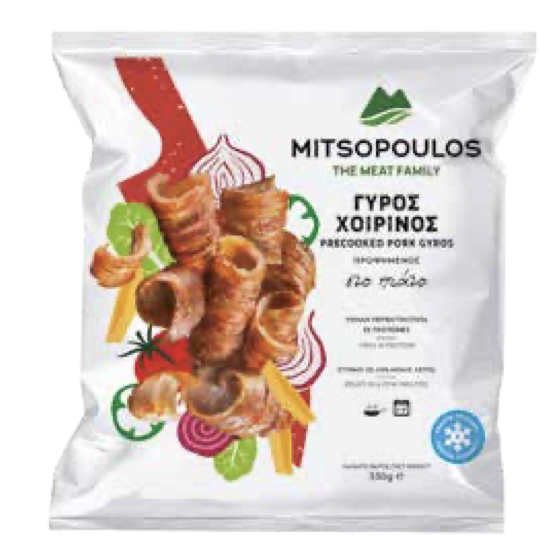 Gyros porc pré-cuit congélé -  Mitsopoulos - 330 gr