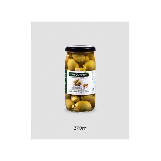 Green olives stuffed with almonds - Makedoniki Gi - 360 gr