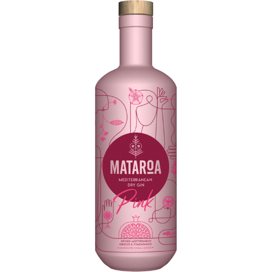 Gin Pink méditerranéen 38° - Mataroa - 0,70 L